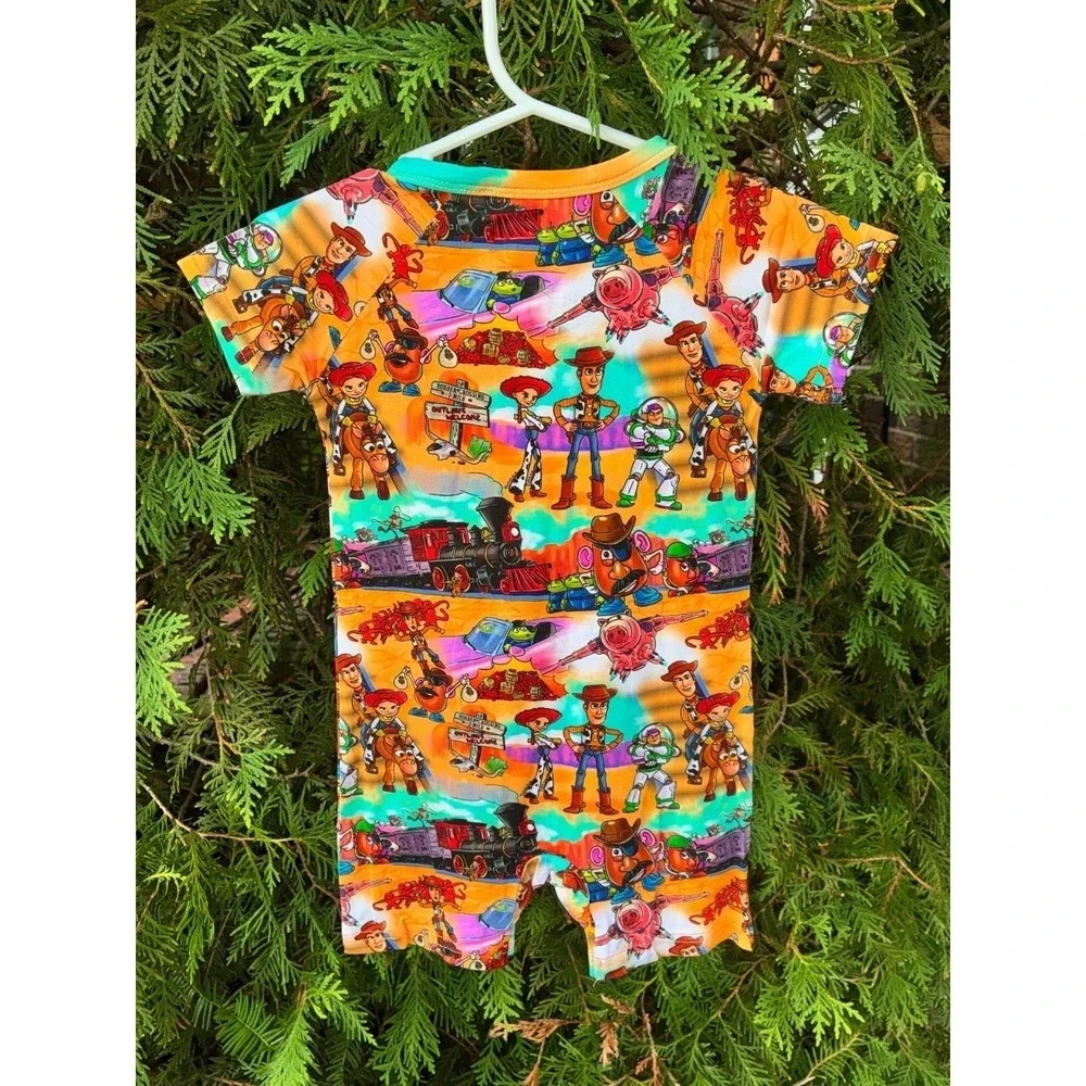 Serial Bamboo Railroad Friends 4T Shortie NWT